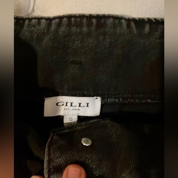 Gilli Ava Black Washed Paperbag Skirt - Picture 3 of 4